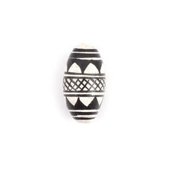 Black & White Oblong Bead-Beads & Buttons-Siesta Crafts