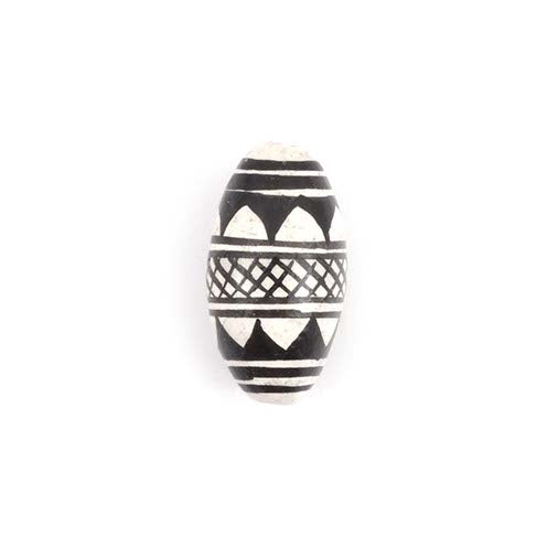 Black & White Oblong Bead-Beads & Buttons-Siesta Crafts