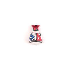 White Step & Diamond Vase Bead-Beads & Buttons-Siesta Crafts