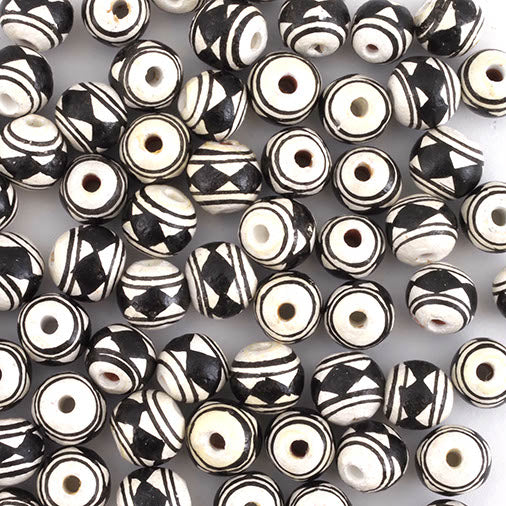 Mini Black and White Ball Bead-Beads & Buttons-Siesta Crafts