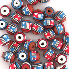 Mini Red and Blue Ball Bead-Beads & Buttons-Siesta Crafts
