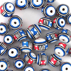 Blue, Red and White Mini Ball Bead-Beads & Buttons-Siesta Crafts
