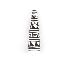 Black and White Pattern Tear Drop Bead-Beads & Buttons-Siesta Crafts