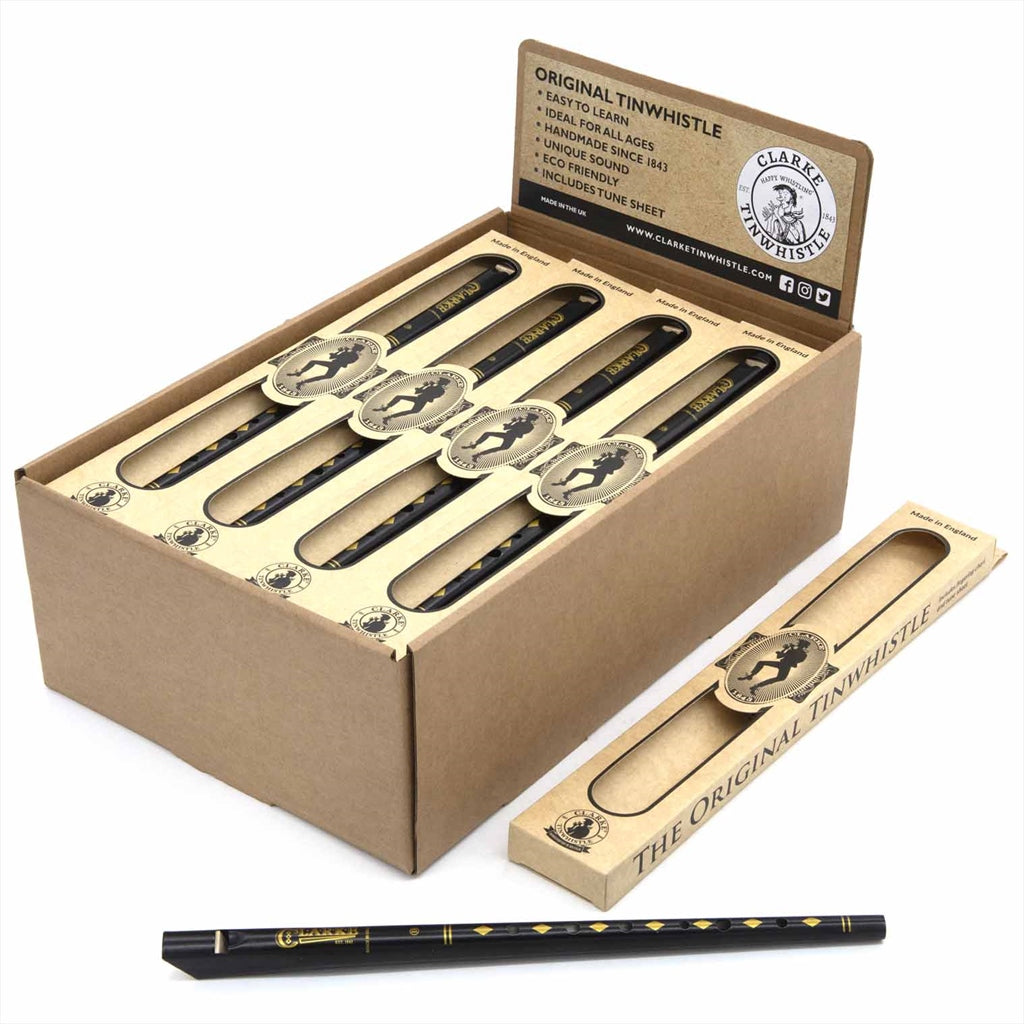 The Original Clarke Tinwhistle D - Black - Display of 20-Wind Instruments-Siesta Crafts
