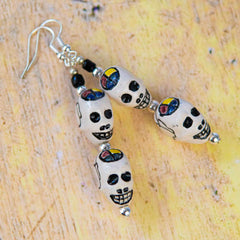 Double Skull Earrings-Earrings-Siesta Crafts