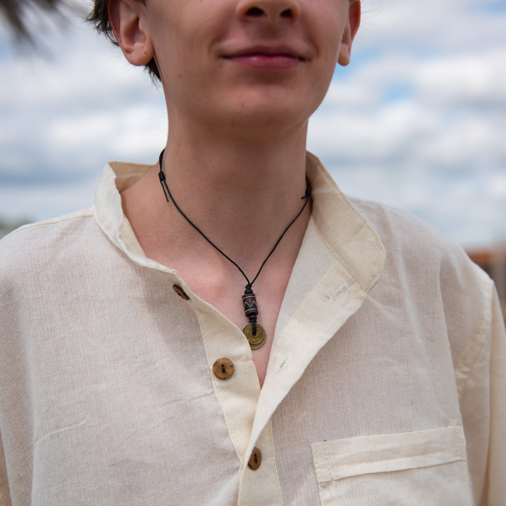 Dragon Coin Necklace-Necklaces & Pendants-Siesta Crafts