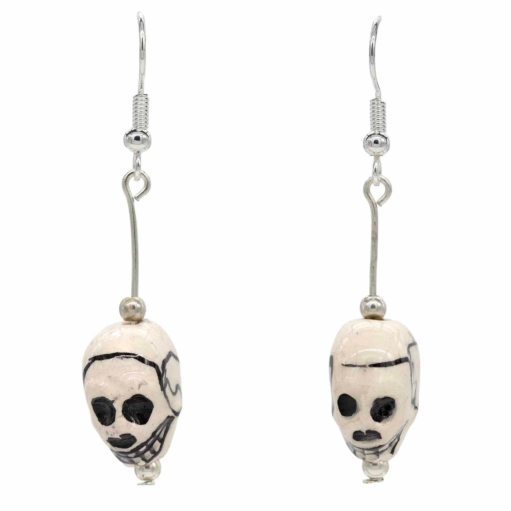 Skull Dangly Earrings-Earrings-Siesta Crafts