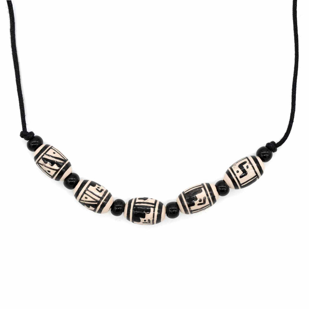 Monochrome Necklace-Necklaces & Pendants-Siesta Crafts