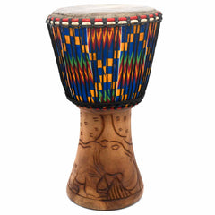 Extra Large Ghanaian Djembe Drum (13" Head) - Fabric Covering-Drums-Siesta Crafts