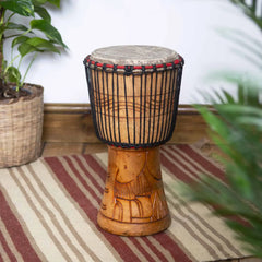 Medium Ghanaian Djembe (9" Head)-Drums-Siesta Crafts