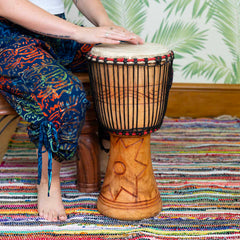 Medium Ghanaian Djembe Drum (9" Head)-Drums-Siesta Crafts