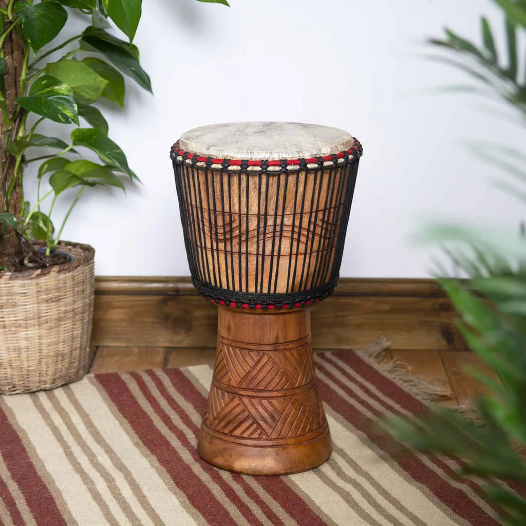 Large Ghanaian Djembe (10" Head)-Drums-Siesta Crafts