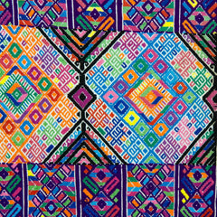 Antique Huipil - White and Purple-Central & South American-Siesta Crafts