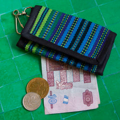 Coin and Key Wallet Jaspe Fabric-Bags & Purses-Siesta Crafts