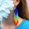 Long Tassel Glass Bead Earrings-Earrings-Siesta Crafts