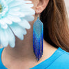 Long Tassel Glass Bead Earrings-Earrings-Siesta Crafts
