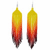 Long Tassel Glass Bead Earrings-Earrings-Siesta Crafts