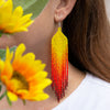 Long Tassel Glass Bead Earrings-Earrings-Siesta Crafts