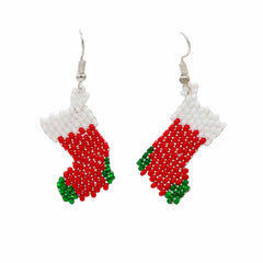 Glass Bead Stocking Earrings Small-Earrings-Siesta Crafts
