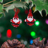 Glass Bead Santa Earrings Small-Earrings-Siesta Crafts