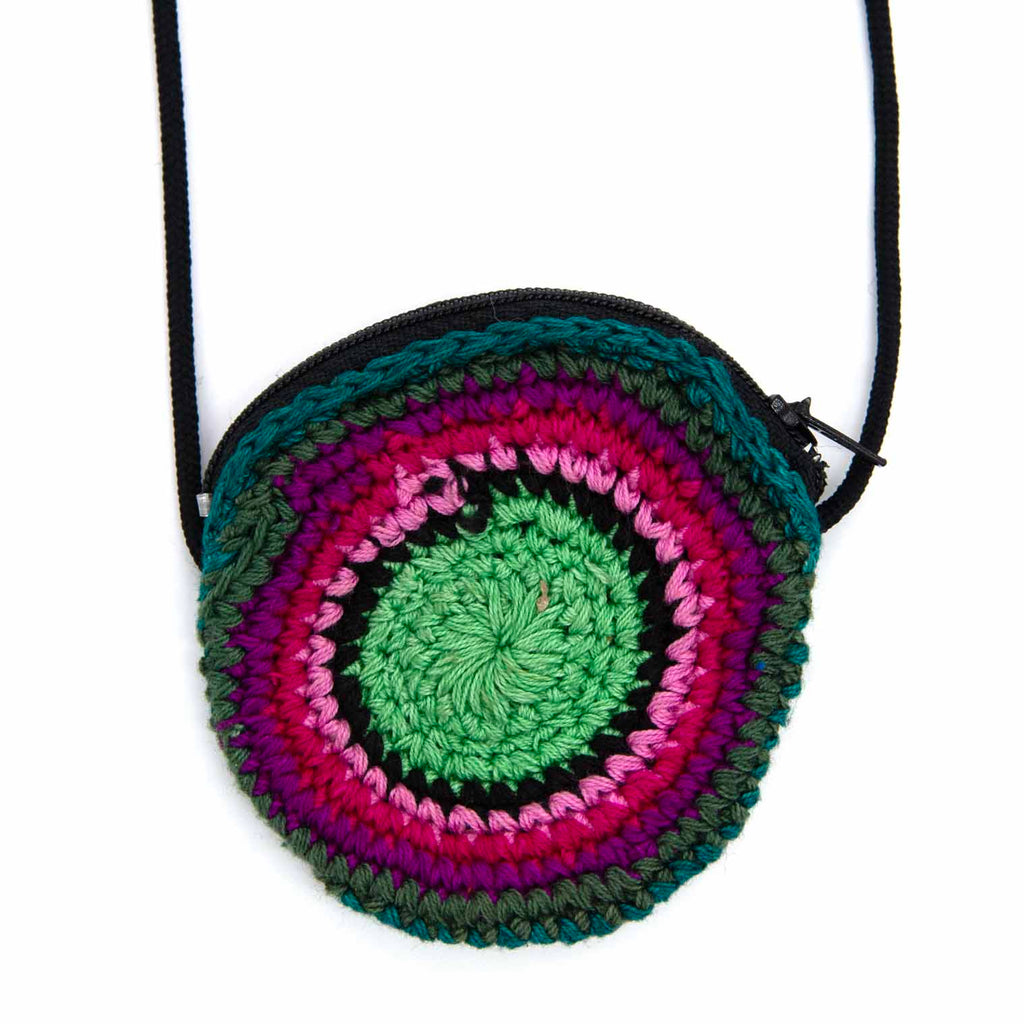 Crochet Coin Purse with Strap-Bags & Purses-Siesta Crafts