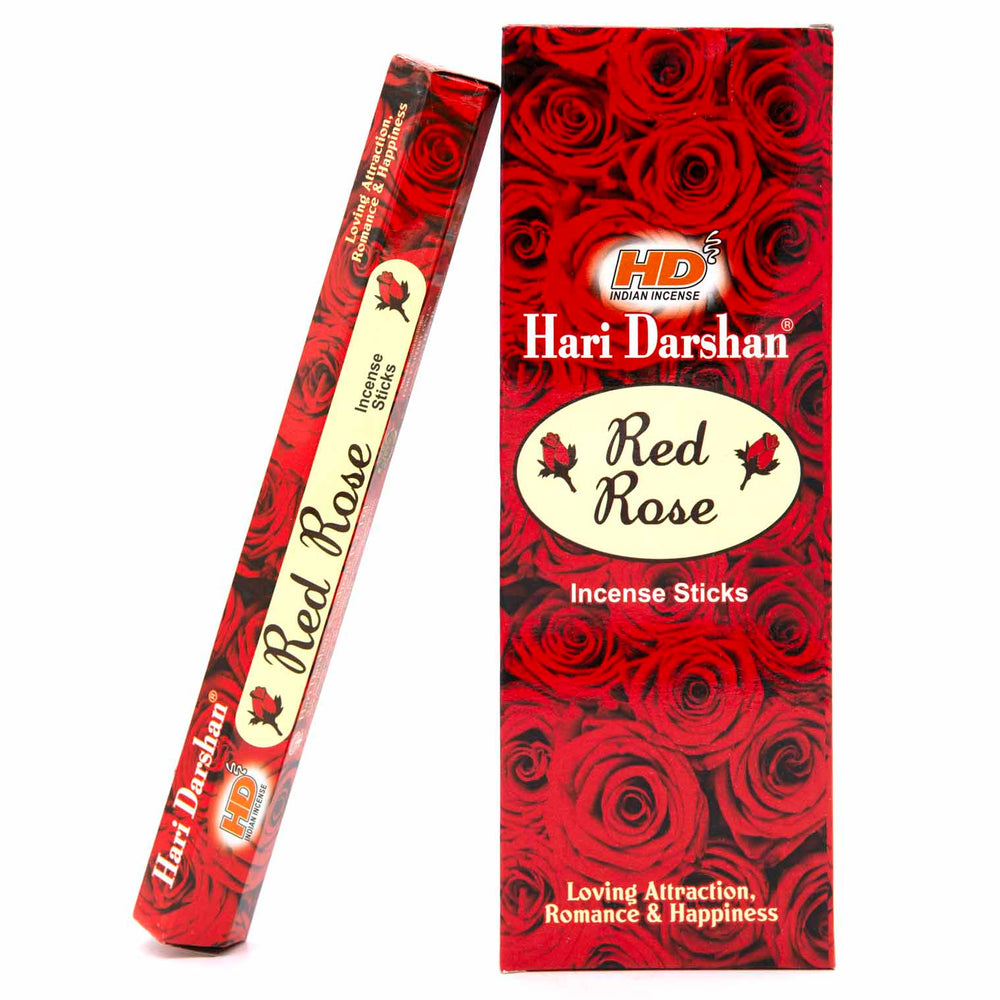 Red Rose Hexagon Incense-Stick Incense-Siesta Crafts