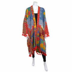 Kantha Tassel Shrug Jacket-Tops-Siesta Crafts