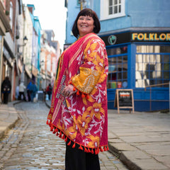 Kantha Tassel Shrug Jacket-Tops-Siesta Crafts
