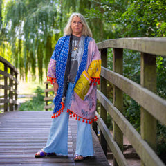 Kantha Tassel Shrug Jacket