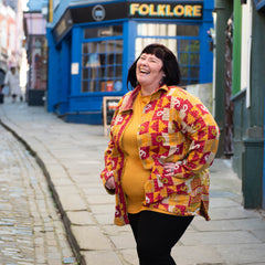 Kantha Reversible Jacket-Coats, Jackets & Ponchos-Siesta Crafts
