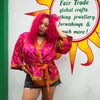 Short Recycled Sari Kimono-Tops-Siesta Crafts