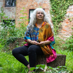 Recycled Sari Kaftan Top-Tops-Siesta Crafts
