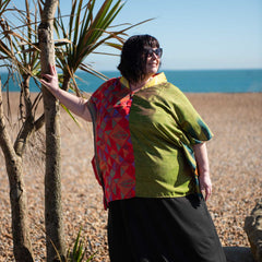 Recycled Sari Kaftan Top-Tops-Siesta Crafts