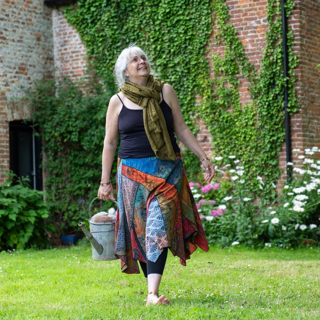 Kantha Hanky Hem Skirt-Skirts-Siesta Crafts