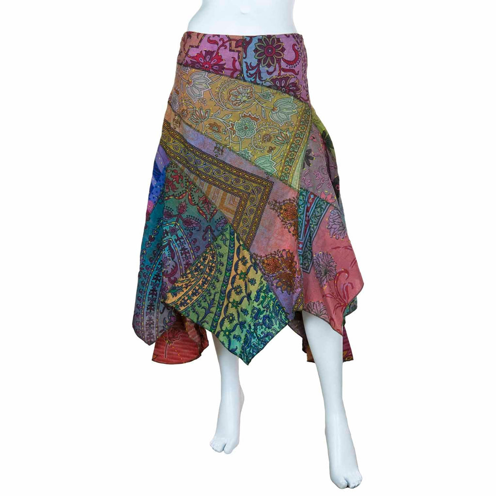 Kantha Hanky Hem Skirt-Skirts-Siesta Crafts
