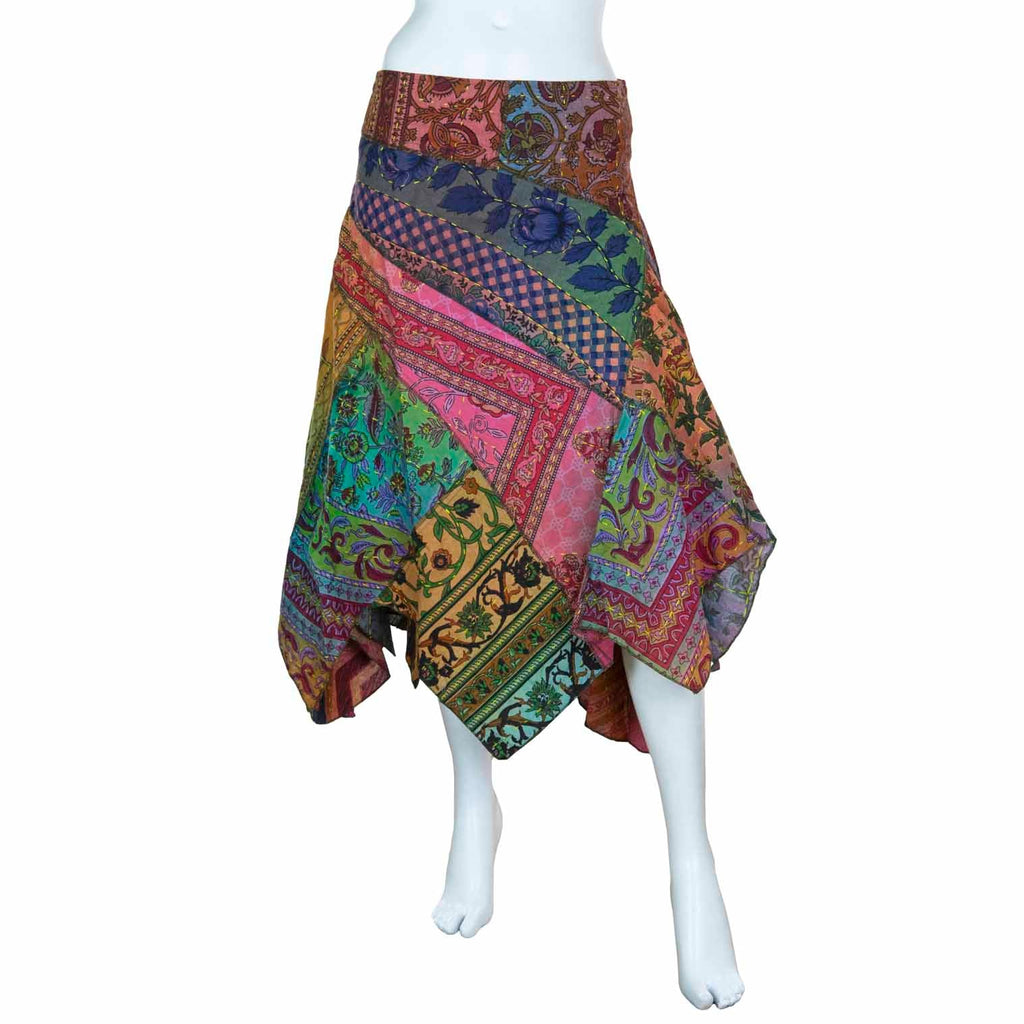 Kantha Hanky Hem Skirt-Skirts-Siesta Crafts