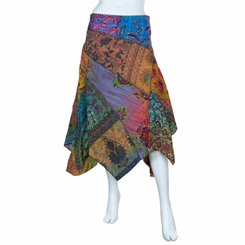 Kantha Hanky Hem Skirt-Skirts-Siesta Crafts