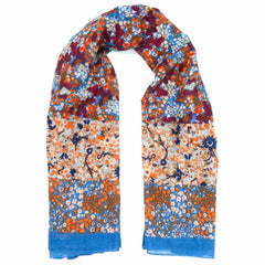 Retro Floral Square Scarf-Scarves-Siesta Crafts