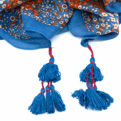 Retro Floral Square Scarf-Scarves-Siesta Crafts