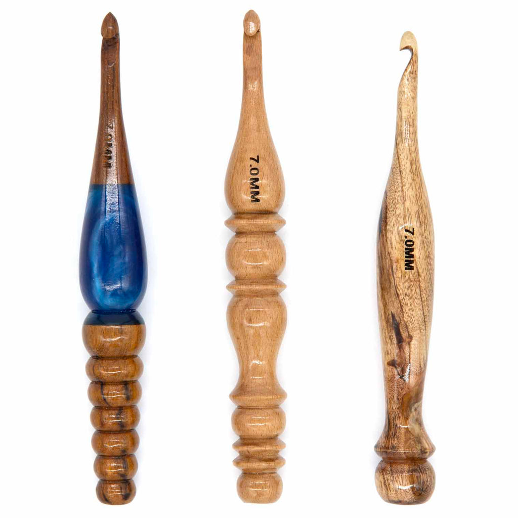 Decorative Wooden Crochet Hook - 7mm-Fun & Leisure-Siesta Crafts