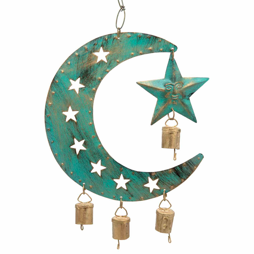 Hanging Moon with Bells-Home Décor-Siesta Crafts