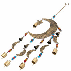 Metal Moon Mobile with Bells and Mini Moons-Home Décor-Siesta Crafts