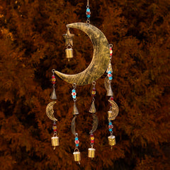 Metal Moon Mobile with Bells and Mini Moons-Home Décor-Siesta Crafts