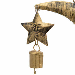 Metal Moon Mobile with Bells and Mini Moons-Home Décor-Siesta Crafts
