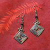 Diamond Spiral Kenyan Earrings-Earrings-Siesta Crafts
