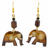 Spiral Elephant Earrings-Earrings-Siesta Crafts