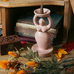 Goddess Soapstone Cone Burner-Incense Holders-Siesta Crafts