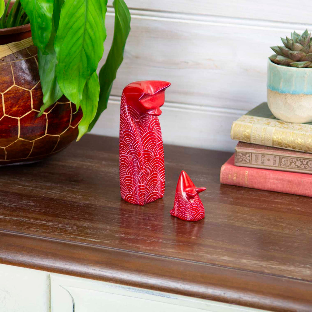 Soapstone Cat and Mouse-Ornaments & Figurines-Siesta Crafts