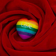 Soapstone Rainbow Love Heart