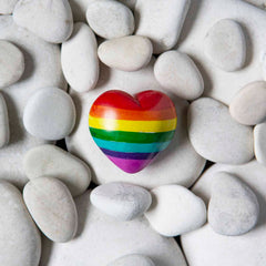 Soapstone Rainbow Heart-Ornaments & Figurines-Siesta Crafts